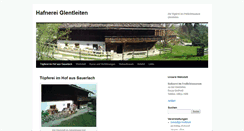 Desktop Screenshot of hafnerei-glentleiten.de